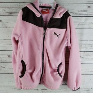 PUMA toddler girl fleece hoodie jacket